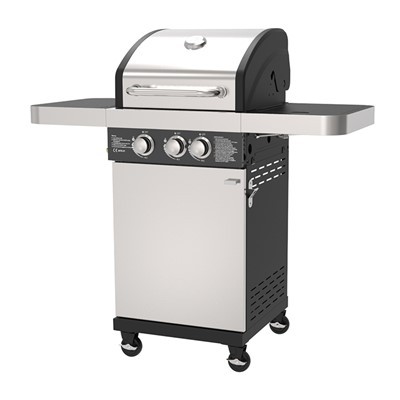2 Burner Gas Grill With Folding Side Shelves